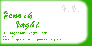 henrik vaghi business card
